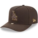 czapki-zakrzywiona-brazowy-snapback-9fifty-a-frame-precurved-visor-pin-los-angeles-dodgers-mlb-new-era