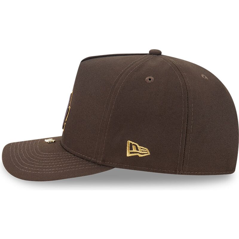 czapki-zakrzywiona-brazowy-snapback-9fifty-a-frame-precurved-visor-pin-los-angeles-dodgers-mlb-new-era