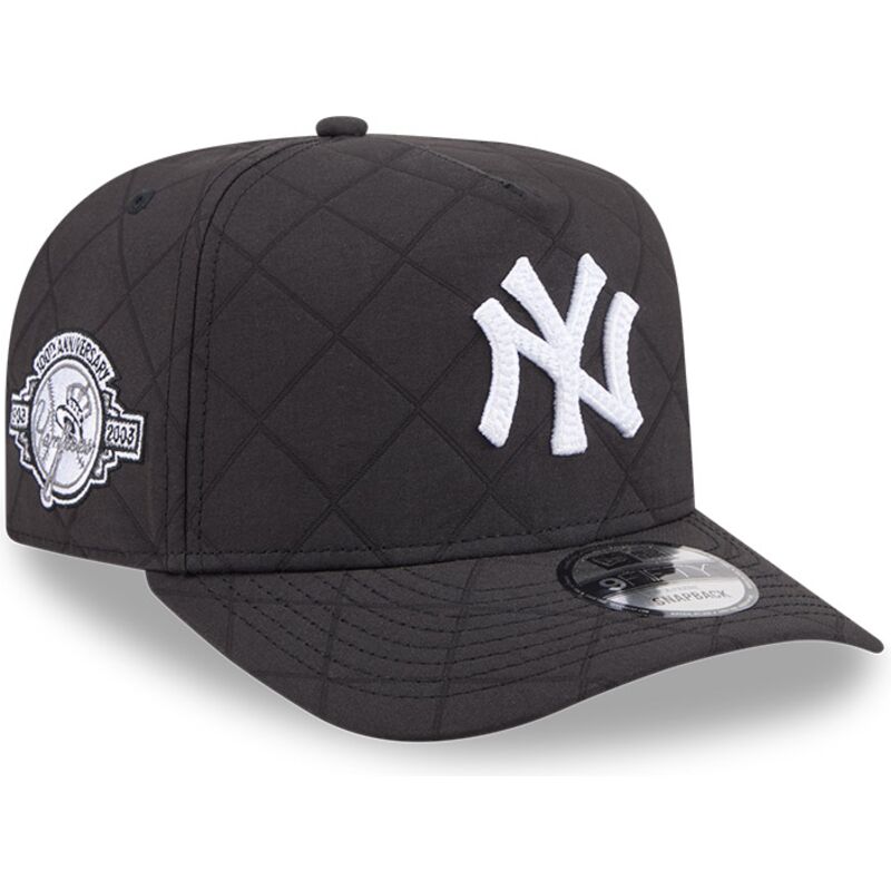 czapki-zakrzywiona-czarny-snapback-9fifty-a-frame-precurved-checkered-new-york-yankees-mlb-new-era