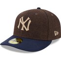 czapki-zakrzywiona-brazowy-dopasowany-59fifty-precurved-new-york-yankees-mlb-new-era