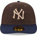 czapki-zakrzywiona-brazowy-dopasowany-59fifty-precurved-new-york-yankees-mlb-new-era
