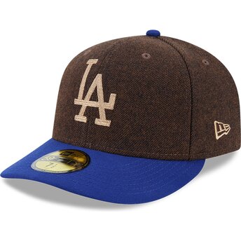 Czapki zakrzywiona brązowy dopasowany 59FIFTY Precurved Los Angeles Dodgers MLB New Era