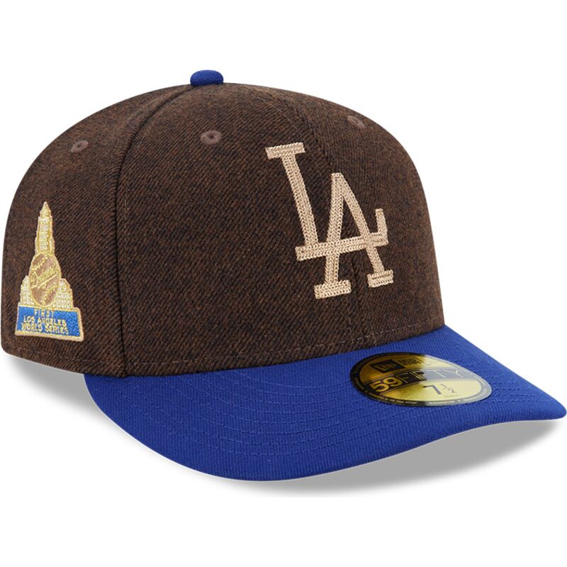czapki-zakrzywiona-brazowy-dopasowany-59fifty-precurved-los-angeles-dodgers-mlb-new-era