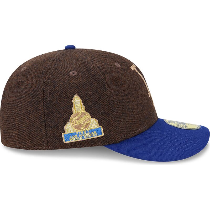 czapki-zakrzywiona-brazowy-dopasowany-59fifty-precurved-los-angeles-dodgers-mlb-new-era
