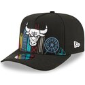 czapki-zakrzywiona-czarny-snapback-9fifty-a-frame-precurved-skyline-chicago-bulls-nba-new-era