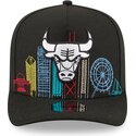 czapki-zakrzywiona-czarny-snapback-9fifty-a-frame-precurved-skyline-chicago-bulls-nba-new-era