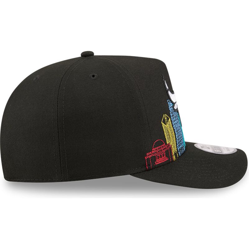 czapki-zakrzywiona-czarny-snapback-9fifty-a-frame-precurved-skyline-chicago-bulls-nba-new-era