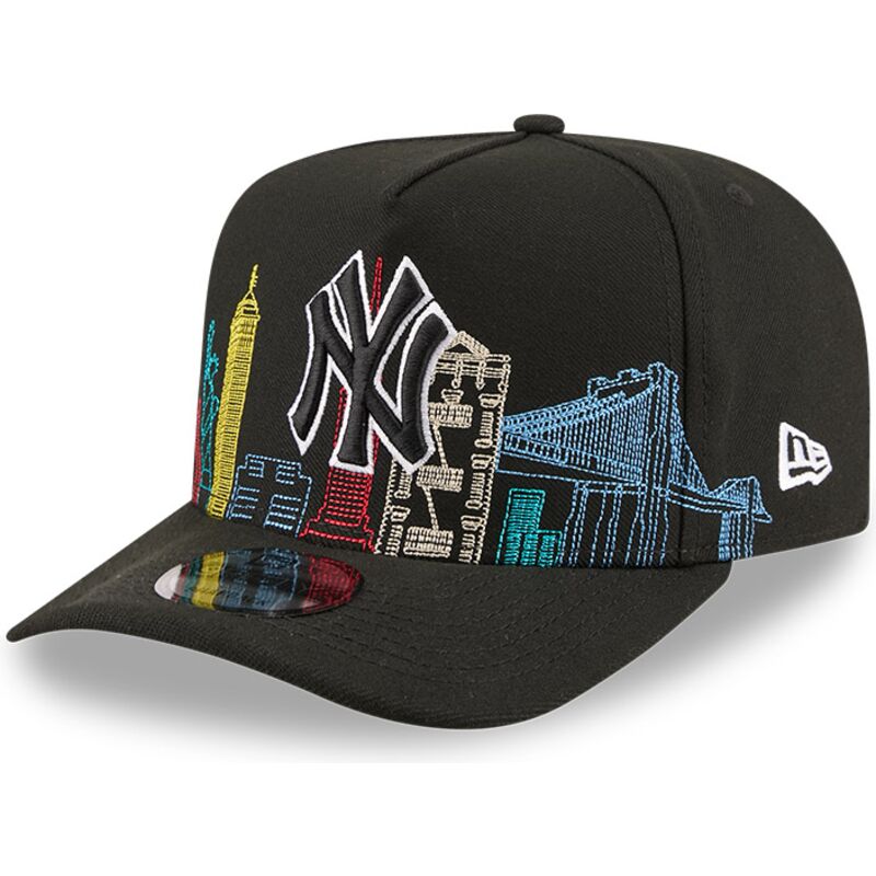 czapki-zakrzywiona-czarny-snapback-9fifty-a-frame-precurved-skyline-new-york-yankees-mlb-new-era