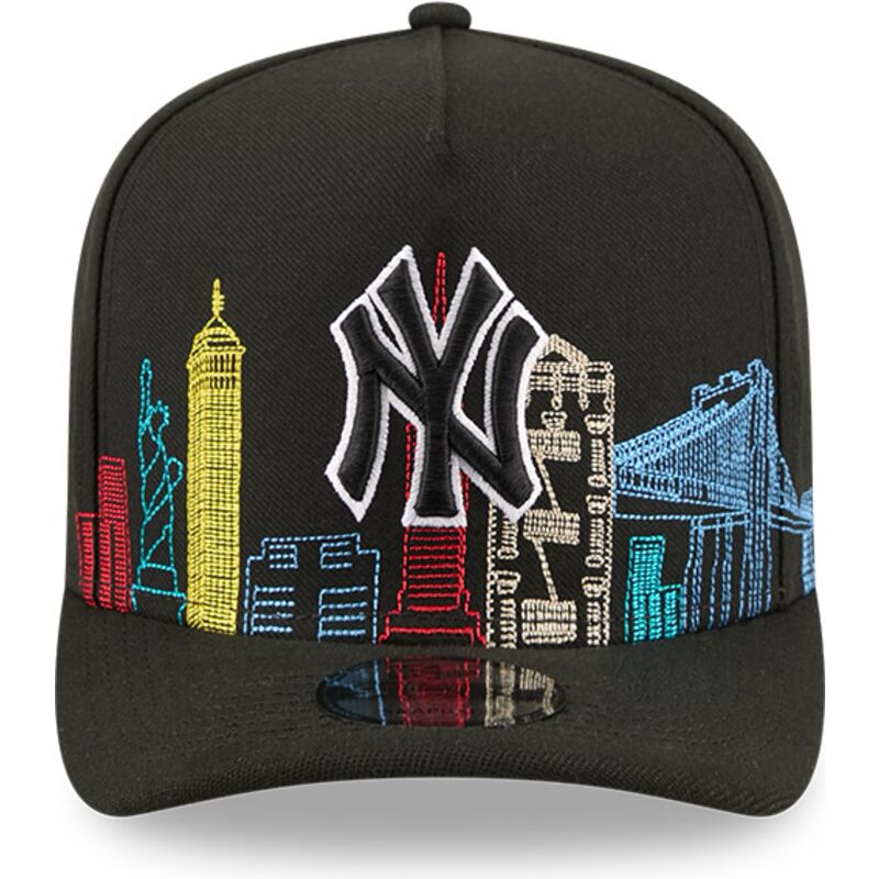 czapki-zakrzywiona-czarny-snapback-9fifty-a-frame-precurved-skyline-new-york-yankees-mlb-new-era