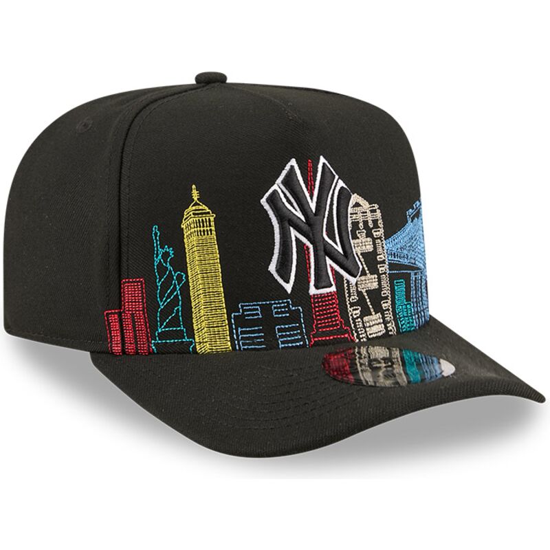 czapki-zakrzywiona-czarny-snapback-9fifty-a-frame-precurved-skyline-new-york-yankees-mlb-new-era