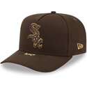 czapki-zakrzywiona-brazowy-snapback-9fifty-a-frame-precurved-visor-pin-chicago-white-sox-mlb-new-era