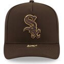 czapki-zakrzywiona-brazowy-snapback-9fifty-a-frame-precurved-visor-pin-chicago-white-sox-mlb-new-era