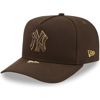 Czapki zakrzywiona brązowy snapback 9FIFTY A Frame Precurved Visor Pin New York Yankees MLB New Era