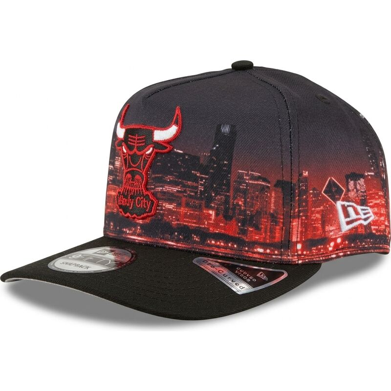 czapki-zakrzywiona-wielokolorowy-snapback-9fifty-a-frame-precurved-skyline-chicago-bulls-nba-new-era