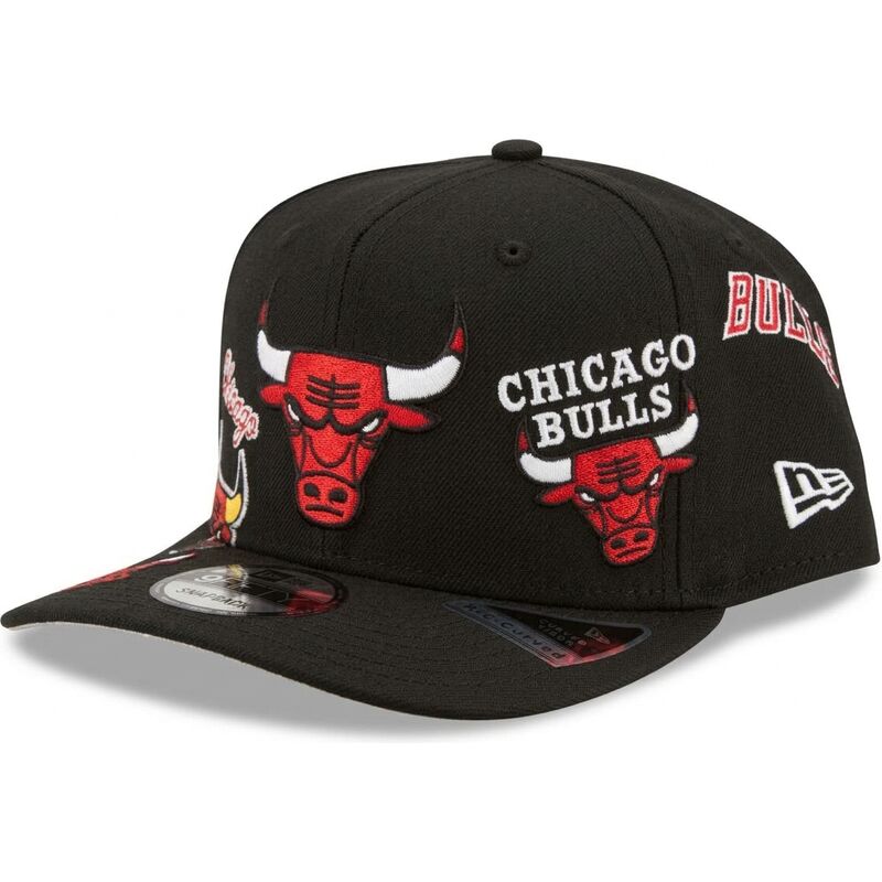 czapki-zakrzywiona-czarny-snapback-9fifty-a-frame-precurved-multi-patch-chicago-bulls-nba-new-era