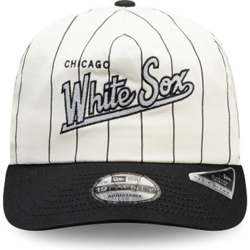 czapki-zakrzywiona-czarny-snapback-19twenty-pinstripe-chicago-white-sox-mlb-new-era
