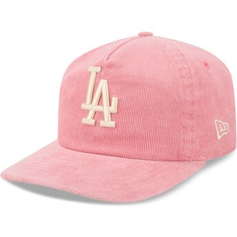 Czapki zakrzywiona róż taśma regulowana 19TWENTY Precurved Corduroy Pastel Los Angeles Dodgers MLB New Era