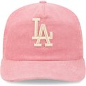 czapki-zakrzywiona-roz-tasma-regulowana-19twenty-precurved-corduroy-pastel-los-angeles-dodgers-mlb-new-era