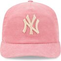 czapki-zakrzywiona-roz-tasma-regulowana-19twenty-precurved-corduroy-pastel-new-york-yankees-mlb-new-era