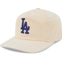 czapki-zakrzywiona-bezowy-tasma-regulowana-19twenty-precurved-corduroy-pastel-los-angeles-dodgers-mlb-new-era