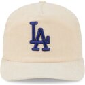czapki-zakrzywiona-bezowy-tasma-regulowana-19twenty-precurved-corduroy-pastel-los-angeles-dodgers-mlb-new-era