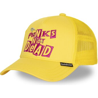 Czapki zakrzywiona żółty snapback Nº294 Punks Not Dead Rock’nFreeLife