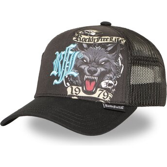 Czapki zakrzywiona czarny snapback N°266 Chained Wolf Rock’nFreeLife