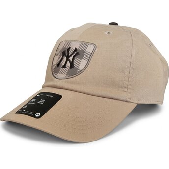 Czapki zakrzywiona beżowy taśma regulowana Club Unstructured Organic Cotton Hemp New York Yankees MLB Nike