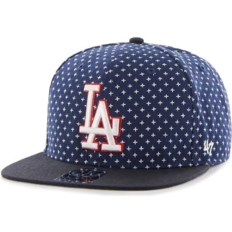czapki-plana-granatowy-snapback-estampado-de-cruces-los-angeles-dodgers-mlb-47-brand czapki-plana-granatowy-snapback-estampado-de-cruces-los-angeles-dodgers-mlb-47-brand