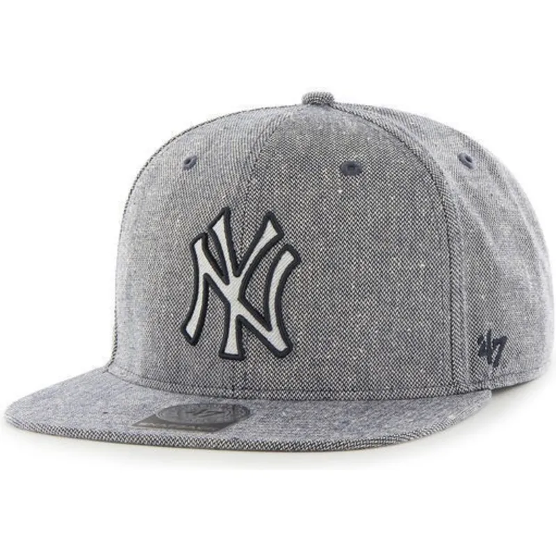 czapki-plana-granatowy-snapback-tejido-vaquero-new-york-yankees-mlb-47-brand