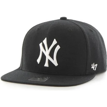 Czarna płaska czapka snapback MLB New York Yankees od 47 Brand