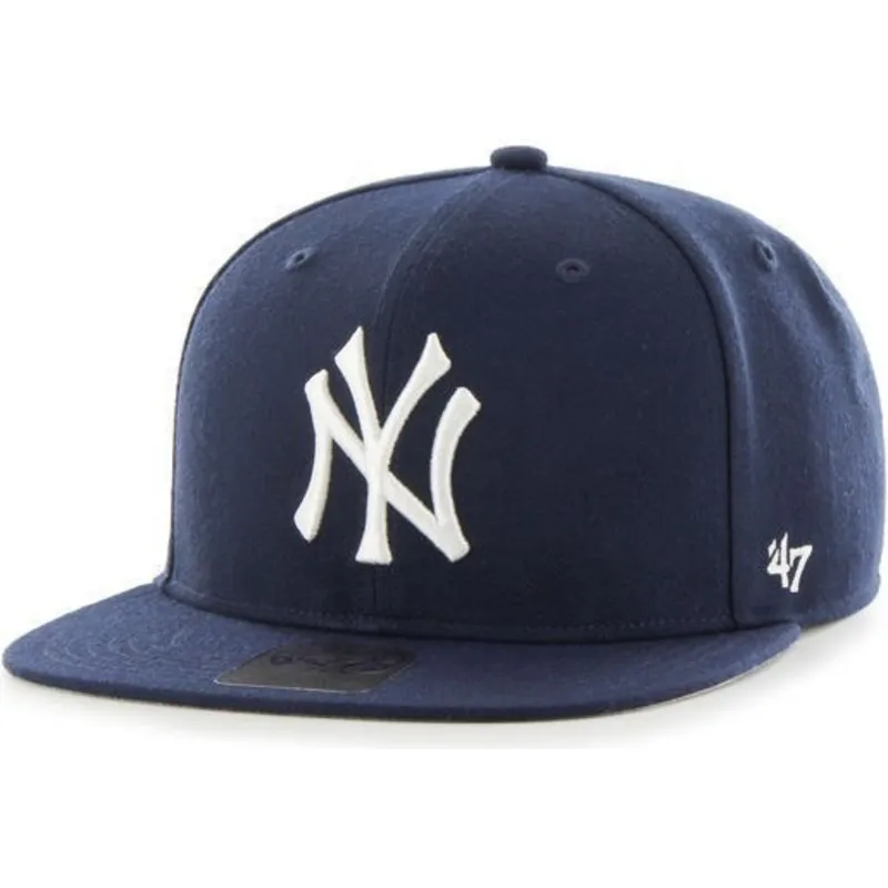 granatowa-plaska-czapka-snapback-gladka-mlb-new-york-yankees-od-47-brand