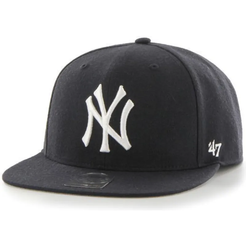 czapki-plana-granatowy-snapback-liso-new-york-yankees-mlb-47-brand