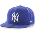 czapki-plana-niebieski-snapback-liso-new-york-yankees-mlb-47-brand