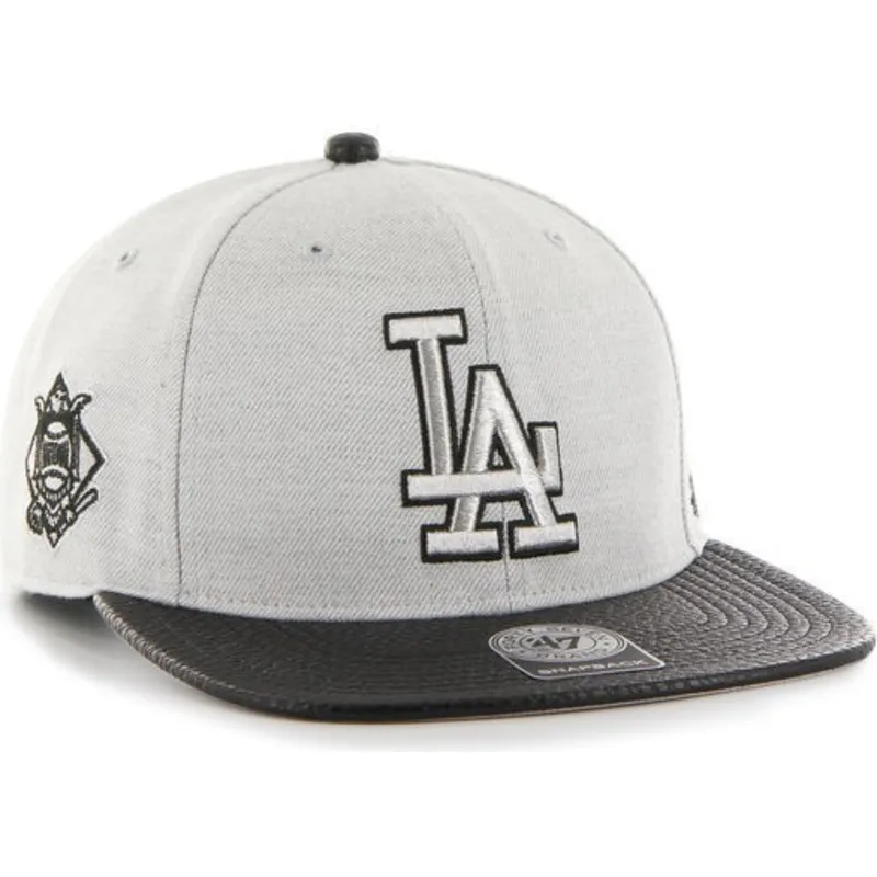 czapki-plana-szary-snapback-lisa-lateral-los-angeles-dodgers-mlb-47-brand