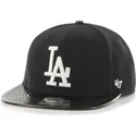 czarna-czapka-snapback-z-plaskim-daszkiem-i-blyszczacym-daszkiem-mlb-los-angeles-dodgers-od-47-brand
