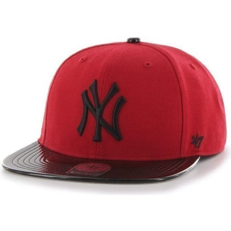 czapki-plana-czerwony-snapback-brillante-new-york-yankees-mlb-47-brand czapki-plana-czerwony-snapback-brillante-new-york-yankees-mlb-47-brand