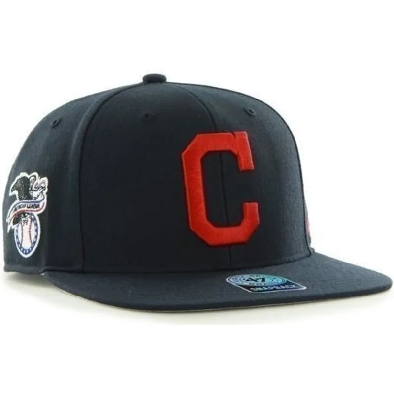 czapki-plana-granatowy-snapback-lisa-lateral-cleveland-indians-mlb-47-brand