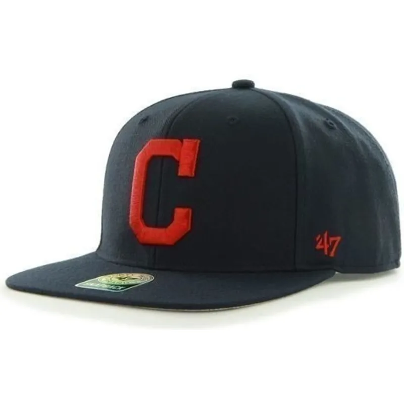 czapki-plana-granatowy-snapback-lisa-lateral-cleveland-indians-mlb-47-brand