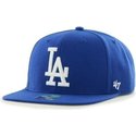 plaska-czapka-niebieska-snapback-gladki-z-logo-boczny-mlb-los-angeles-dodgers-47-brand