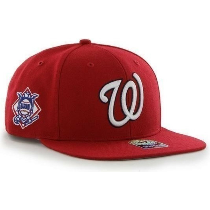 plaska-czapka-czerwona-snapback-gladki-z-logo-boczny-mlb-washington-nationals-47-brand