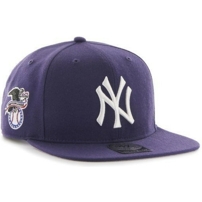 plaska-czapka-purpurowa-snapback-gladki-z-logo-boczny-mlb-new-york-yankees-47-brand