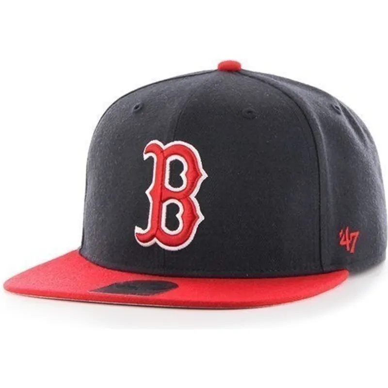 czapki-plana-granatowy-snapback-boston-red-sox-mlb-47-brand