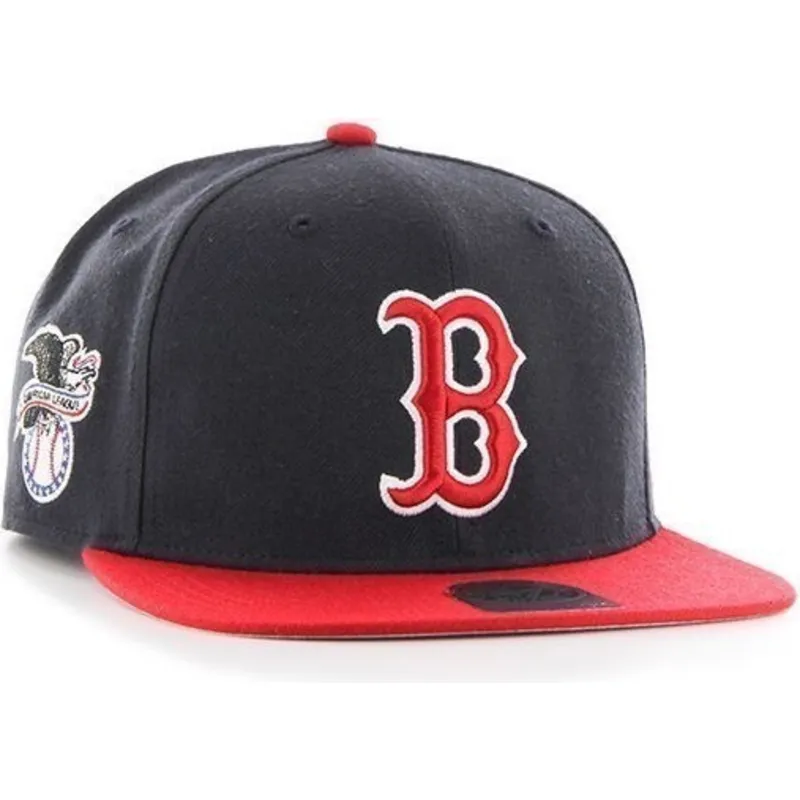 czapki-plana-granatowy-snapback-boston-red-sox-mlb-47-brand