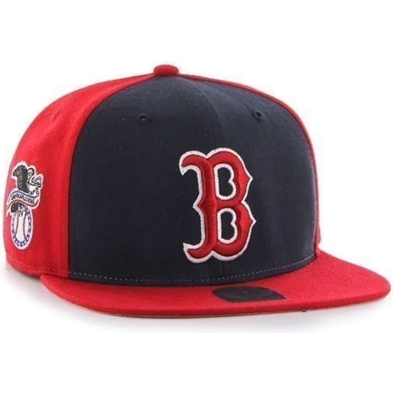 czapki-plana-czerwony-snapback-lisa-lateral-boston-red-sox-mlb-47-brand