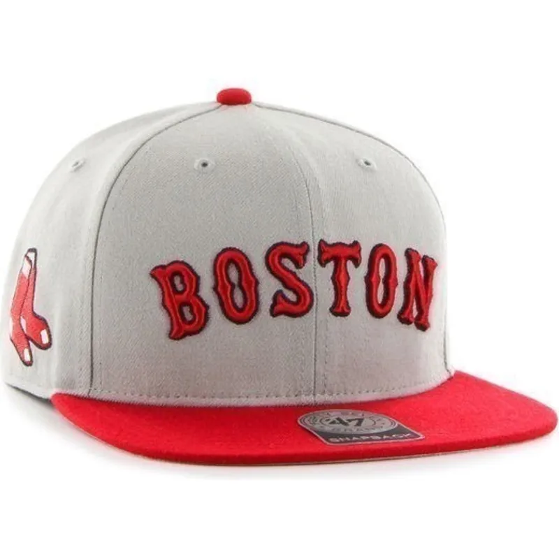 czapki-plana-szary-snapback-lateral-boston-red-sox-mlb-47-brand czapki-plana-szary-snapback-lateral-boston-red-sox-mlb-47-brand