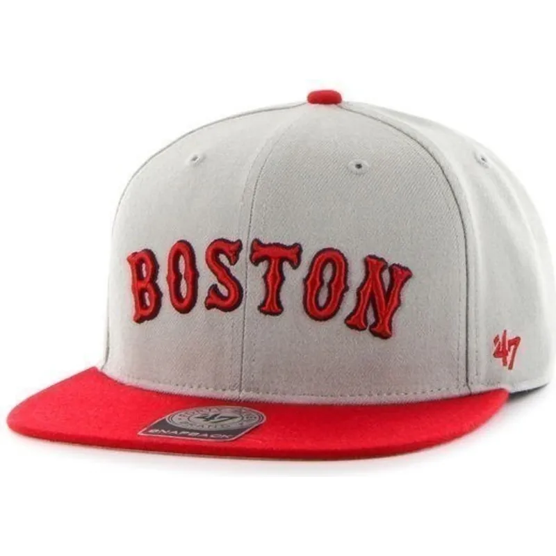 czapki-plana-szary-snapback-lateral-boston-red-sox-mlb-47-brand czapki-plana-szary-snapback-lateral-boston-red-sox-mlb-47-brand