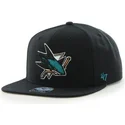 czapki-plana-czarny-snapback-san-jose-sharks-nhl-47-brand