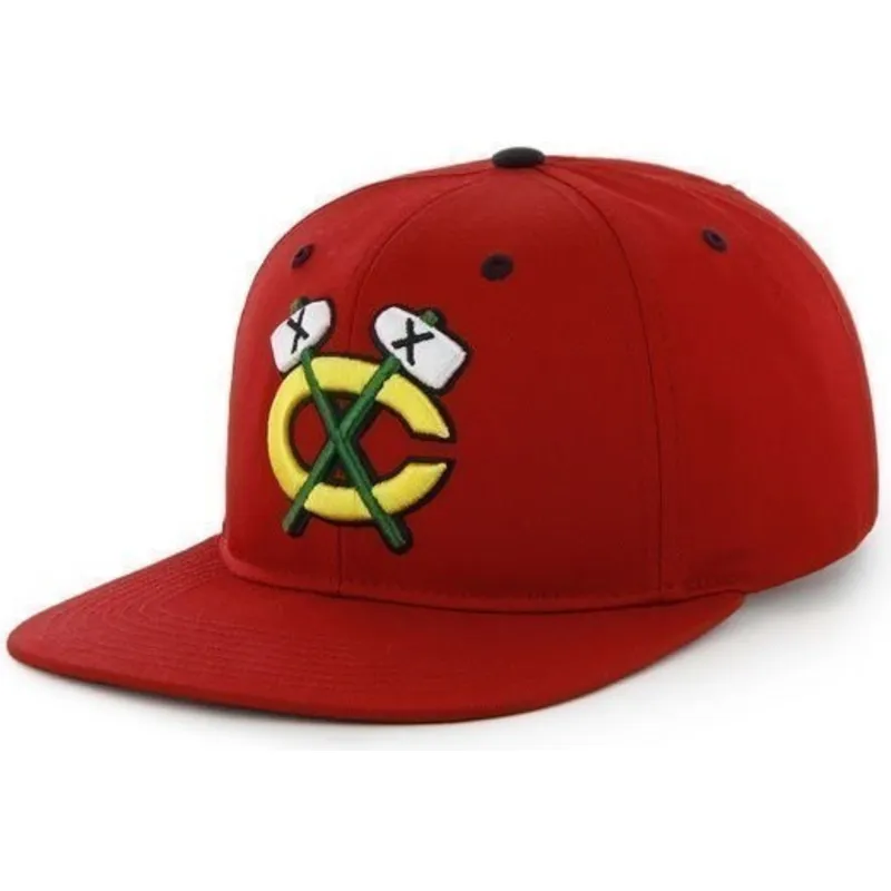 czapki-plana-czerwony-snapback-lisa-chicago-blackhawks-nhl-47-brand