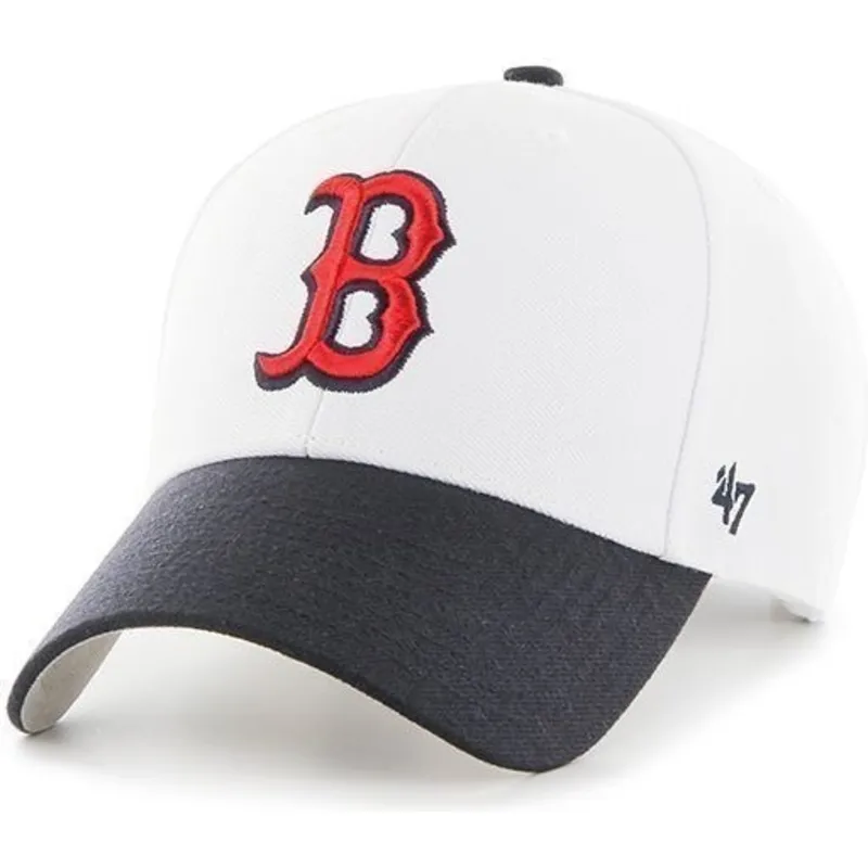 czapki-curva-bialy-tasma-regulowana-boston-red-sox-mlb-47-brand